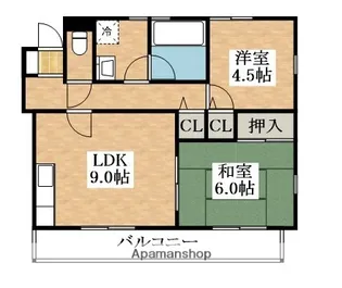 シャトー高見の里【3階】の間取り