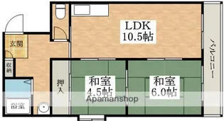 2LDKの間取り画像