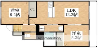 シャーメゾン恵我Ⅱ【1階】の間取り