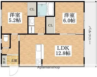 アッツ・コート松原三宅ファミリア北館【3階】の間取り