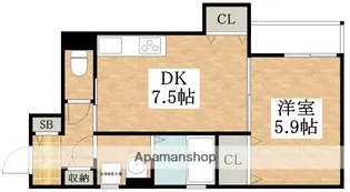 クリエオーレ照ヶ丘Ⅱ【1階】の間取り