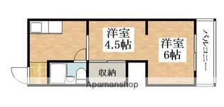 パインリーフ松原【1階】の間取り