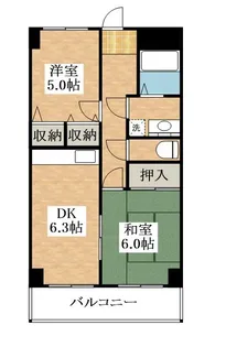 デイグラン長居公園【2階】の間取り