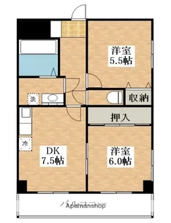 2DKの間取り画像