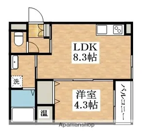 F ASECIA TAOS【2階】の間取り