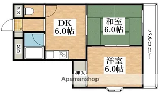 ニューコーポ芝【2階】の間取り