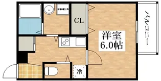 レジュール針中野【1階】の間取り