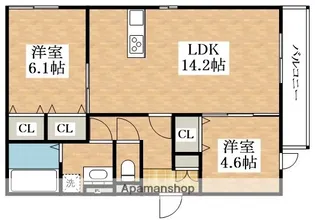 セッテ【2階】の間取り