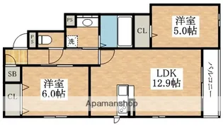 プレミールボヌール【3階】の間取り
