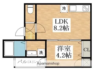 Rパレス矢田【2階】の間取り