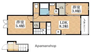 ブレスベル【2階】の間取り