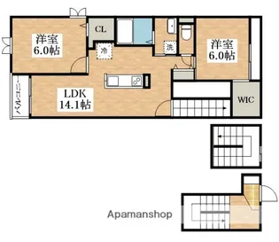 ビラ・アリエッタ【3階】の間取り