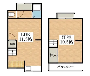 大阪府松原市河合3丁目【テラスハウス】の間取り