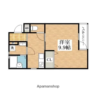 クローバーハイツ鷹合【1階】の間取り