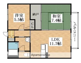 シャトレ・グランメール B棟【2階】の間取り