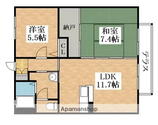 シャトレ・グランメール B棟【1階】の間取り