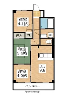 ベルファーレヤブウチ【3階】の間取り