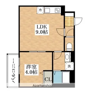 BADGE YATA【1階】の間取り