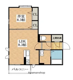 シャーメゾン ラ・テール【1階】の間取り
