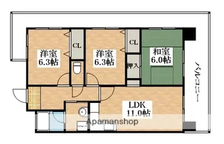 メゾンリーガル48【3階】の間取り