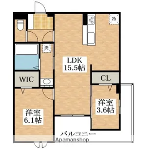 パートリア ネモフィラ【2階】の間取り