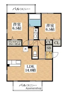 ラヴィーテ北花田【1階】の間取り