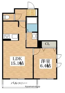 ファミール北花田【2階】の間取り