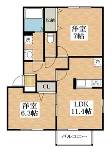 ポポラーレ【1階】の間取り