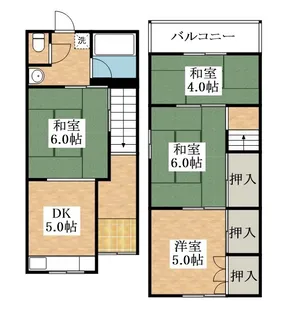 大阪府松原市三宅西2丁目【一戸建】の間取り