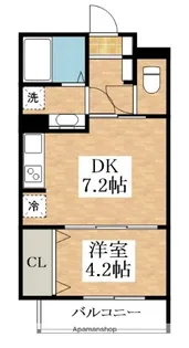 リアライズ長居公園通【4階】の間取り