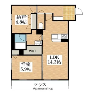 シャーメゾンポラリスA【1階】の間取り