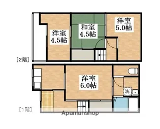 大阪府松原市三宅西2丁目【テラスハウス】の間取り