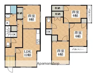 大阪府松原市北新町6丁目【一戸建】の間取り