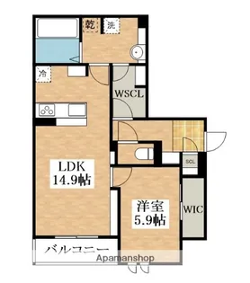 スペチアーレ平野西【3階】の間取り