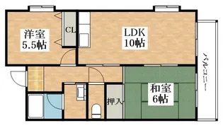 2LDKの間取り画像