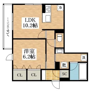 スペチアーレ鷹合【2階】の間取り