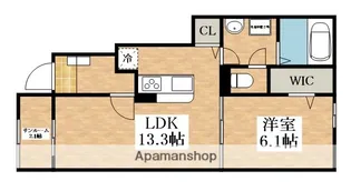 クレール北花田【1階】の間取り