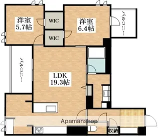 フレシア天王寺 北棟【2階】の間取り