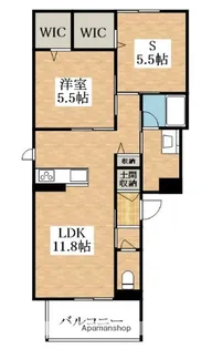 シャーメゾンKATAYAMA【2階】の間取り