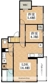 エスタブレ平野西【2階】の間取り
