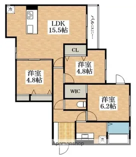 GRAN VIEVLE北花田【1階】の間取り