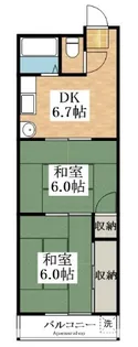 2DKの間取り画像