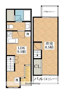 スイーティアソロ松原01【1階】の間取り