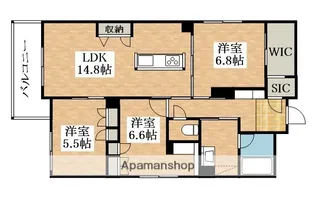 シャーメゾン北田辺【4階】の間取り