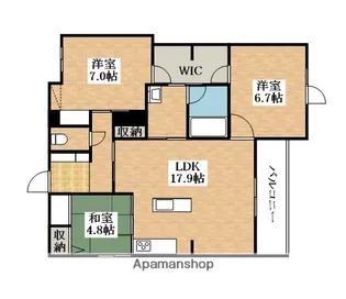 シャーメゾン北田辺【2階】の間取り