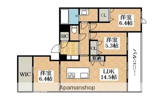 エスペランサ北田辺Ⅱ【4階】の間取り