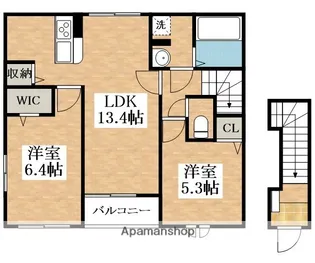 ポポラーレ【2階】の間取り