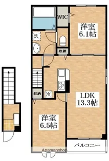 ポポラーレ【2階】の間取り