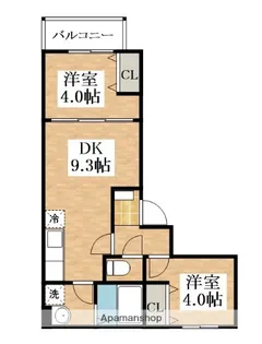 グランアリア【3階】の間取り