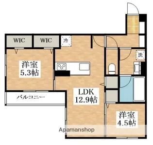 クレスト平野南【2階】の間取り